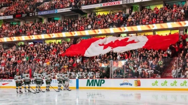 Fans booed the US national anthem during ice hockey matches over the weekend following US President Donald Trump's tariffs announcement