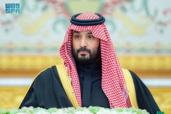 Crown Prince and Prime Minister Mohammed bin Salman chairs the Cabinet session in Riyadh on Tuesday.
