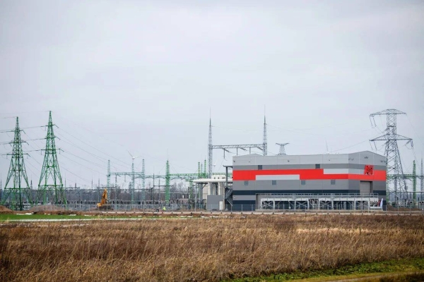 The frequency balancing facility of Latvia's transmission system operator AST (Augstspriegumu Tikls) is pictured in Grobina, near the border with Lithuania, on January 9, 2025