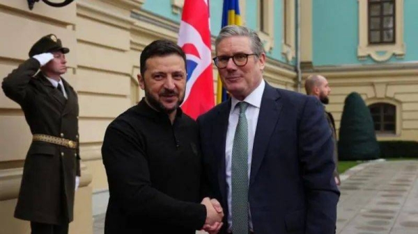 Volodymyr Zelensky and Sir Keir Starmer in Kyiv in January