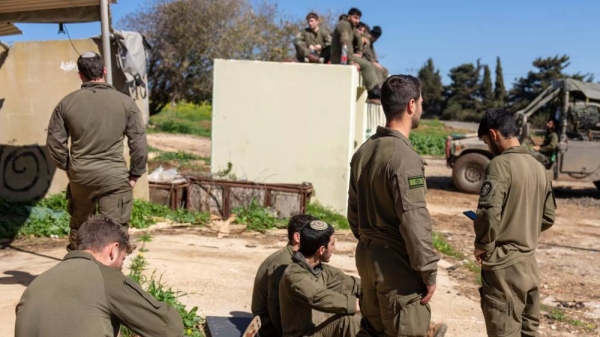 Israeli soldiers in northern Israel on 18 February, 2025