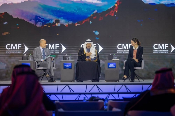 Minister of Investment Eng. Khalid Al-Falih speaking at the Global Investments session during the Capital Markets Forum.