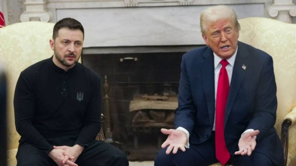 President Donald Trump met with Ukrainian President Volodymyr Zelensky in the Oval Office at the White House