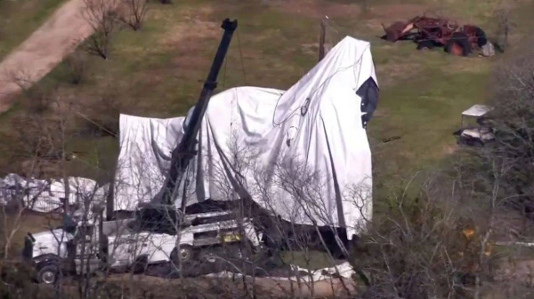 Strong winds from a recent storm in the south sent a US Customs and Border Protection surveillance blimp flying nearly 600 miles before it crash landed in Quinlan, Texas