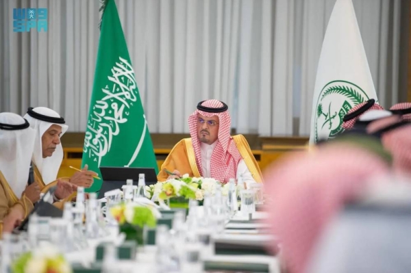 Deputy Emir of Makkah Prince Saud bin Mishaal chairs the meeting of the Central Hajj Committee in Makkah.

