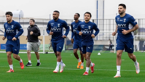 Serbian striker Aleksandar Mitrović joined Al Hilal's full training session on Thursday. 