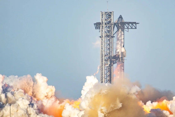 SpaceX Starship Flight 8 takes off from the Starbase facility's launchpad near Brownsville, Texas, on Thursday