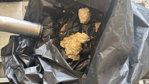 The airline said it found polythene bags, rags and clothes inside the lavatories