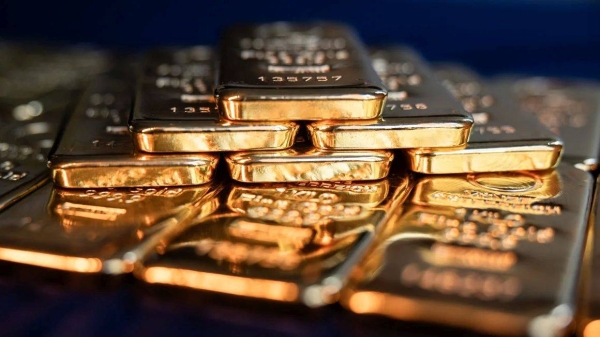 One-kilogram gold bars at the Conclude Zrt bullion dealer in Budapest