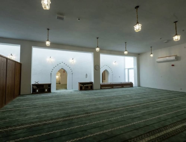 The historic mosque’s restoration aims to preserve the mosque’s original character by using the same natural building materials from its initial construction. (SPA)