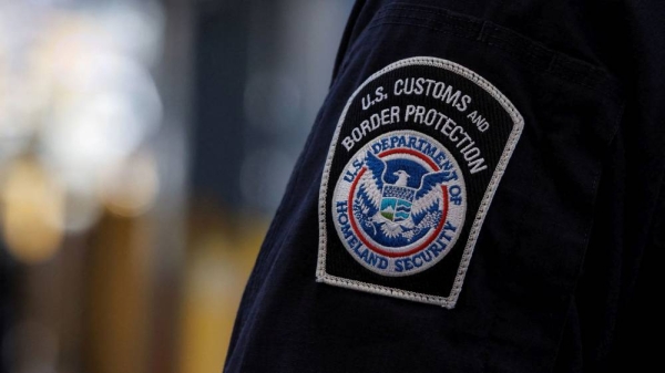 A US Customs and Border Protection officer in California in May 2024