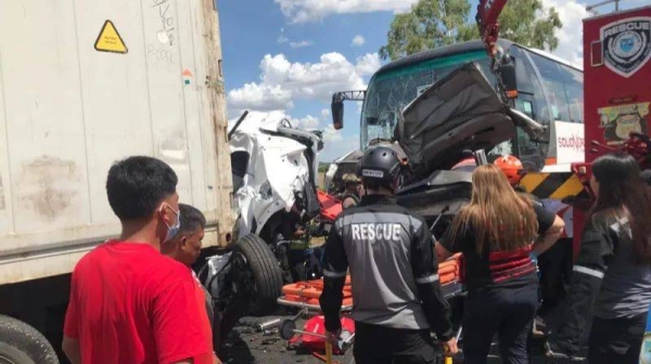The bus driver had allegedly fallen asleep at the wheel before his vehicle rammed into several others