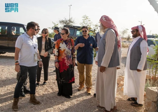 UNESCO delegation, led by Assistant Director General for Natural Sciences Dr. Lidia Brito, visits the North Riyadh Geopark on Monday.