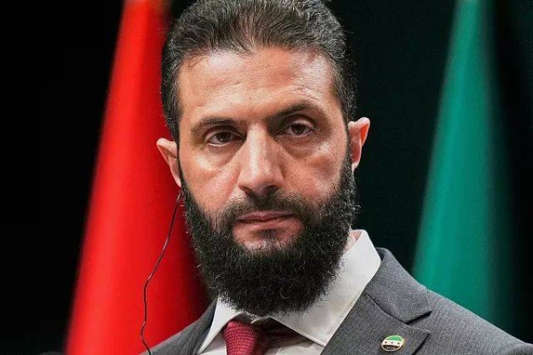 Syria's interim President Ahmad al-Shara at a press conference in Ankara, 4 February, 2025