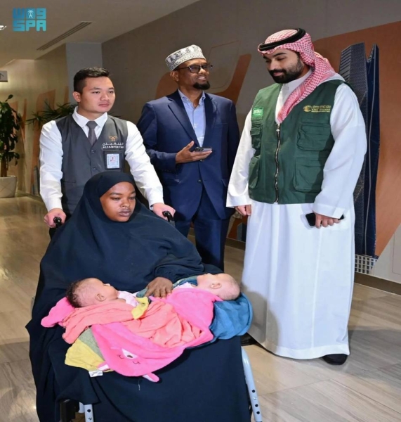 Somali conjoined twins undergo medical checkups after arrival in Riyadh