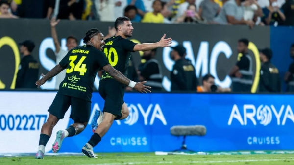 Houssem Aouar scores winner for Al-Ittihad at Al-Nassr.