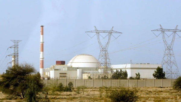 A general view shows the reactor at the nuclear power plant in Bushehr, 746 miles south of Tehran, February 25, 2009