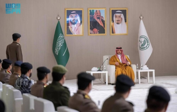 Minister of Interior Prince Abdulaziz bin Saud bin Naif meets with security commanders of the Makkah region in Jeddah on Wednesday.
