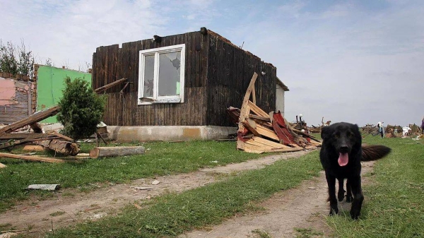 The remains of a house after a tornado tore through Skrzydow, near Czestochowa, Poland. (File photo)