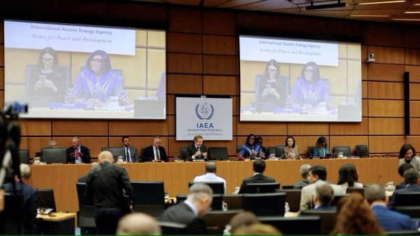 A view before the start of quarterly Board of Governors meeting at the IAEA headquarters in Vienna, Austria, on June 9.