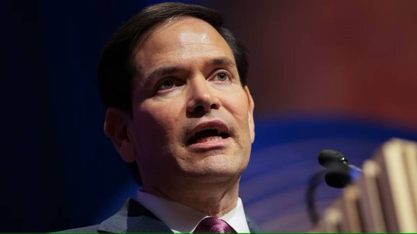 US Secretary of State Marco Rubio speaks during the American Compass New World Gala at the National Building Museum on June 3, 2025, in Washington, DC.
