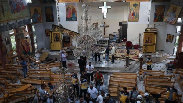 Suicide bombing at Damascus church kills 22