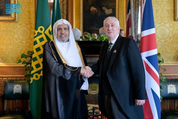 Combating hate speech figures high during meeting of MWL chief with UK parliament speaker