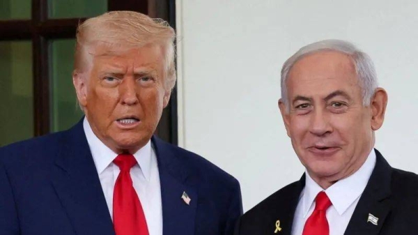 US President Donald Trump welcomes Israeli Prime Minister Benjamin Netanyahu to the White House in April
