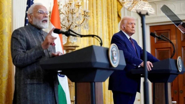 Donald Trump hosted Narendra Modi at the White House in February