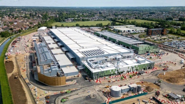 Data centres, like this one Google is building in Hertfordshire, are becoming a more familiar sight across the UK