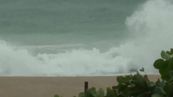 The storm is already dumping large amounts of rain in Hainan, China