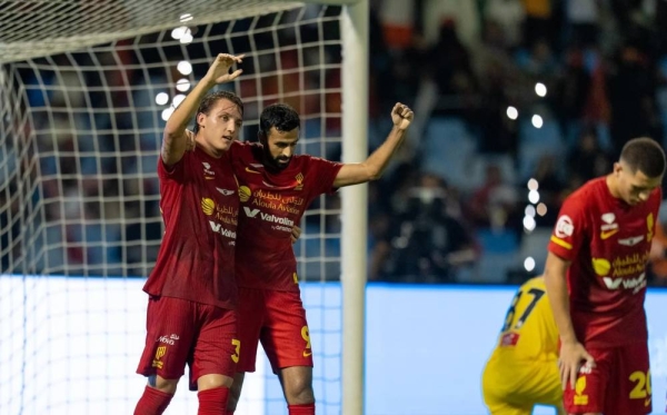 Al-Qadsiah's Mateo Retegui has perfect debut grabbing two goals against Al-Najmah. (SPL)