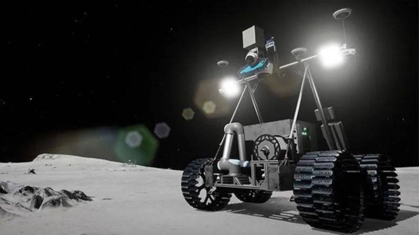 A computer generated image of what the lunar vehicle could look like on the Moon
