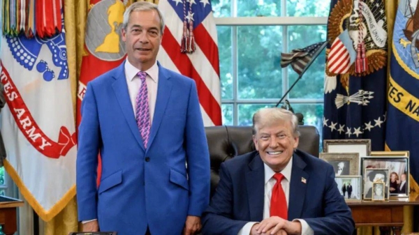 Nigel Farage was hosted in the Oval office during his visit by long-time ally President Donald Trump