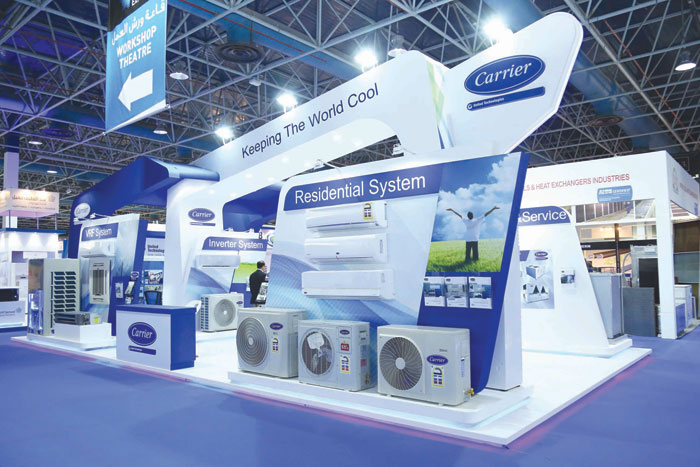 Carrier booth at the HVACR Expo Saudi 2017