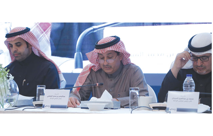 Bahri office bearers at the recently-held Ordinary General Assembly meeting at Riyadh Marriott Hotel. — Courtesy photo