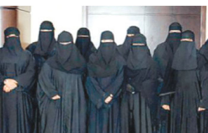 Some of the Saudi female border guards getting training in Germany. — Okaz photo