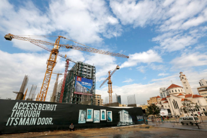 Cranes are seen at a construction site at Beirut’s central district in Lebanon. — Reuters