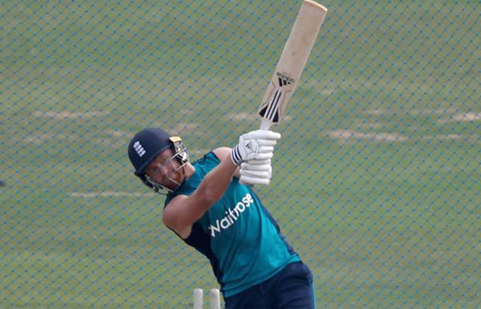 England's Jonny Bairstow bats in the nets ahead of their first One Day International match. — Reuters