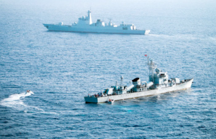 Crew members of China’s South Sea Fleet take part in a drill in the Xisha Islands, or the Paracel Islands in the South China Sea, in this May 5, 2016 file photo. — AFP
