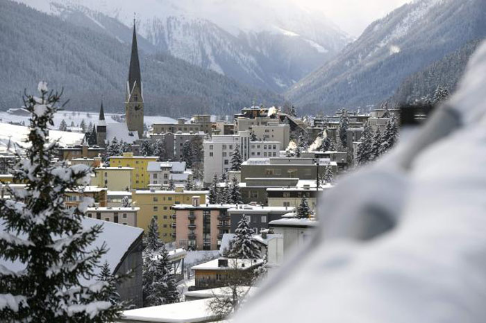 The ski resort of Davos is seen on the eve of the opening day of the World Economic Forum Monday in Davos. — AFP