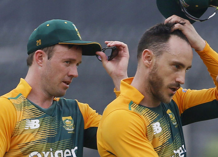 Faf du Plessis (R) with AB de Villiers