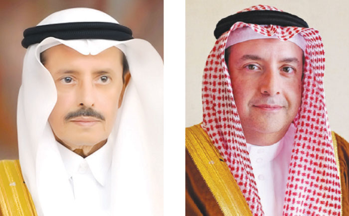 Chairman Jammaz Al-Suhaimi (L) and CEO Abdulaziz Al-Helaissi