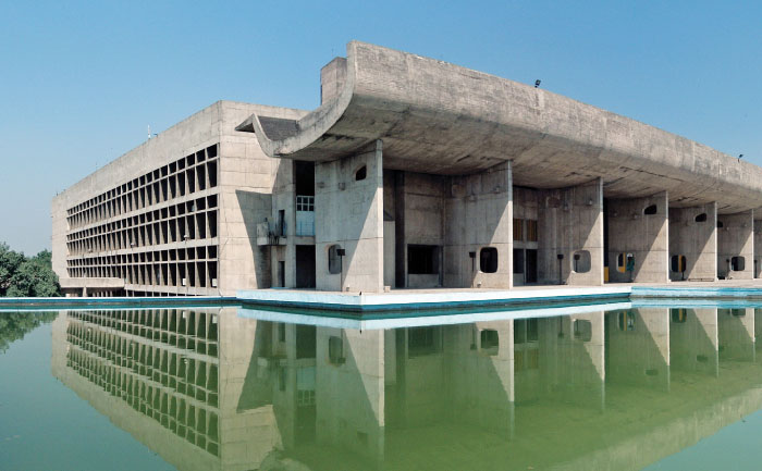 The Assembly building in the Capitol Complex of Chandigarh.