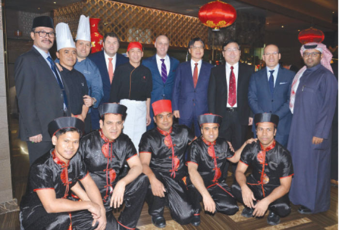 Management and crew of the Elements Restaurant at the Four Seasons Hotel Riyadh