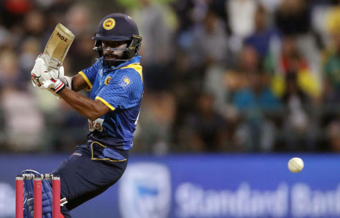 Sri Lanka Niroshan Dickwella plays a shot during the third T20 cricket match between South Africa and Sri Lanka in Cape Town Wednesday. — AP