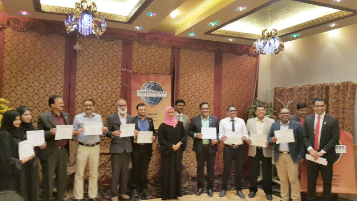 Wisdom Toastmasters Club inducts new office-bearers