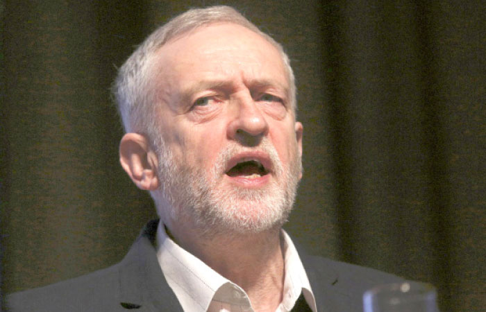 Britain’s opposition Labour Party leader Jeremy Corbyn reacts after delivering the keynote speech at the Fabian Society new year conference in London in this Jan. 16, 2016 file photo. — Reuters