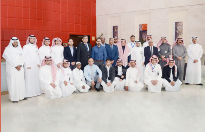 Students and officials at the launching ceremony