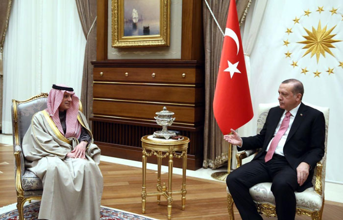 Erdogan meets Al-Jubeir in Ankara